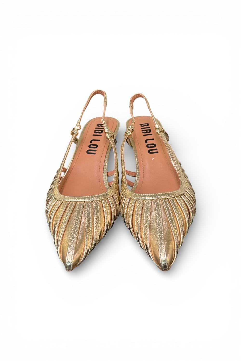 Slingback laminata oro Bibi Lou 