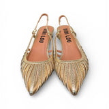 Slingback laminata oro Bibi Lou 