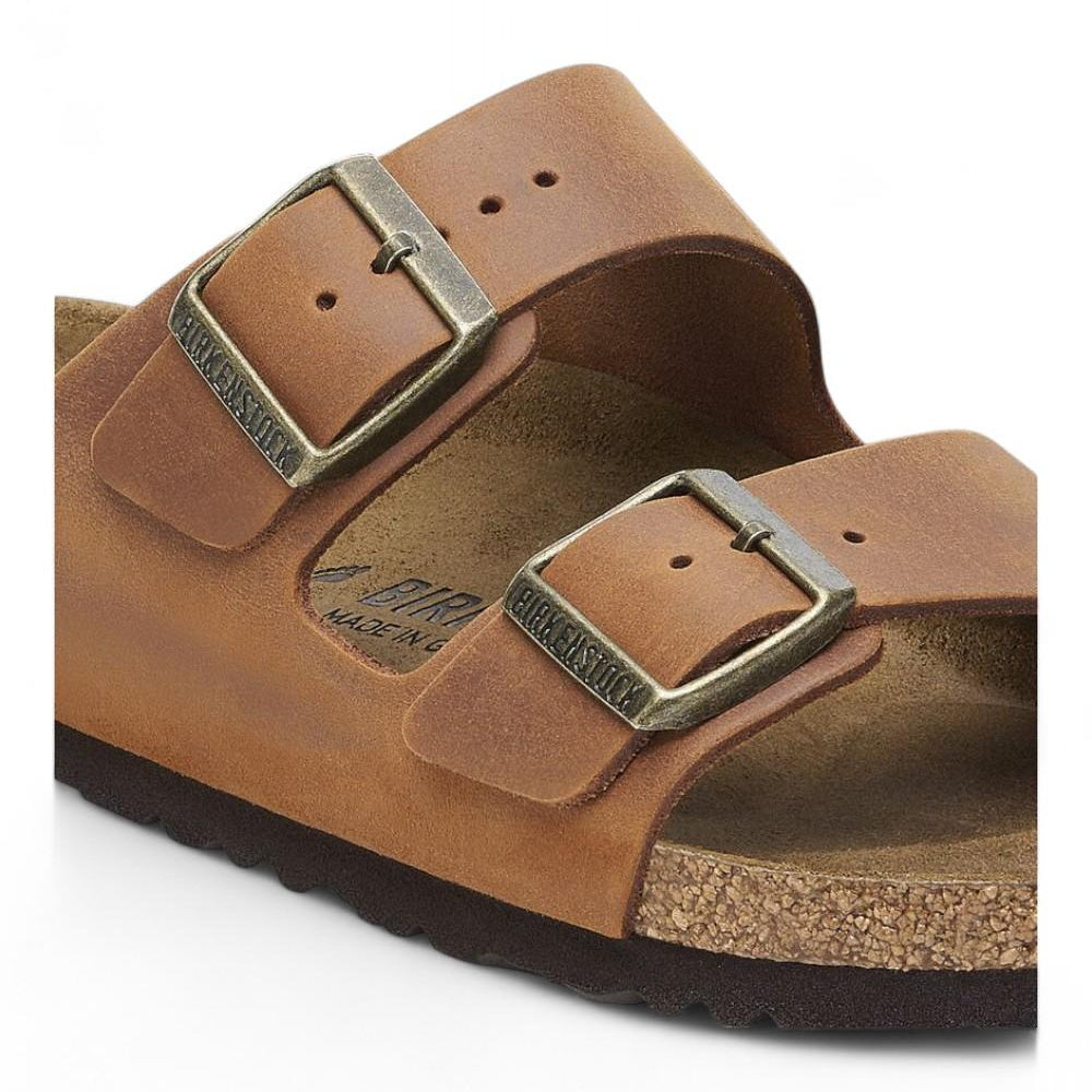 Ciabatta donna Arizona 1028401 cognac oil leather Birkenstock 