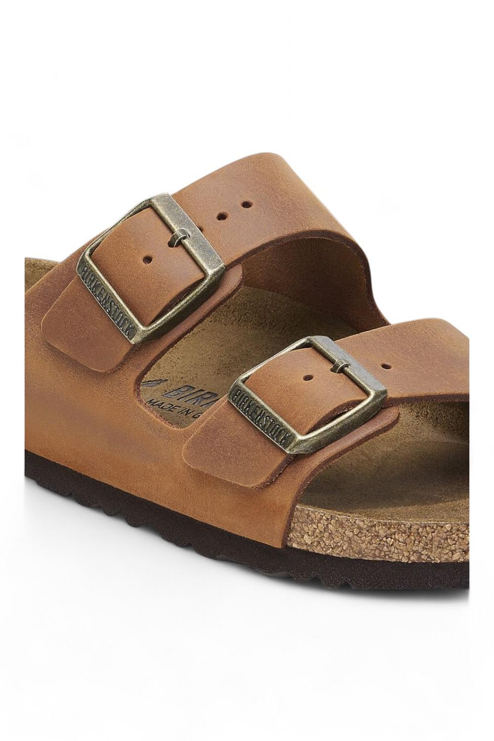 Ciabatta donna Arizona 1028401 cognac oil leather Birkenstock 