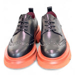 Allacciato pelle nera Lorenzo Mari<BR/> 