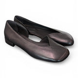 Ballerina pelle nera Cuir Noir<BR/> 
