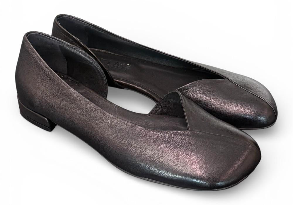 Ballerina pelle nera Cuir Noir<BR/> 