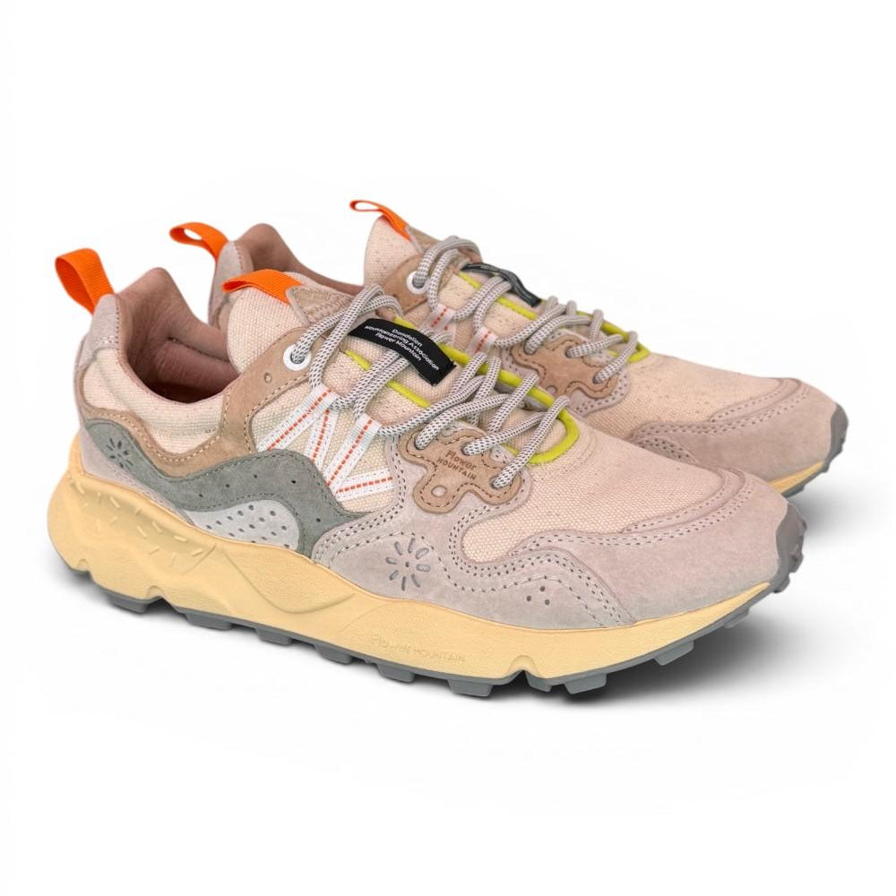 Sneaker uomo Yamano 3 1N48 Canvas O.White Sage Flower Mountain 