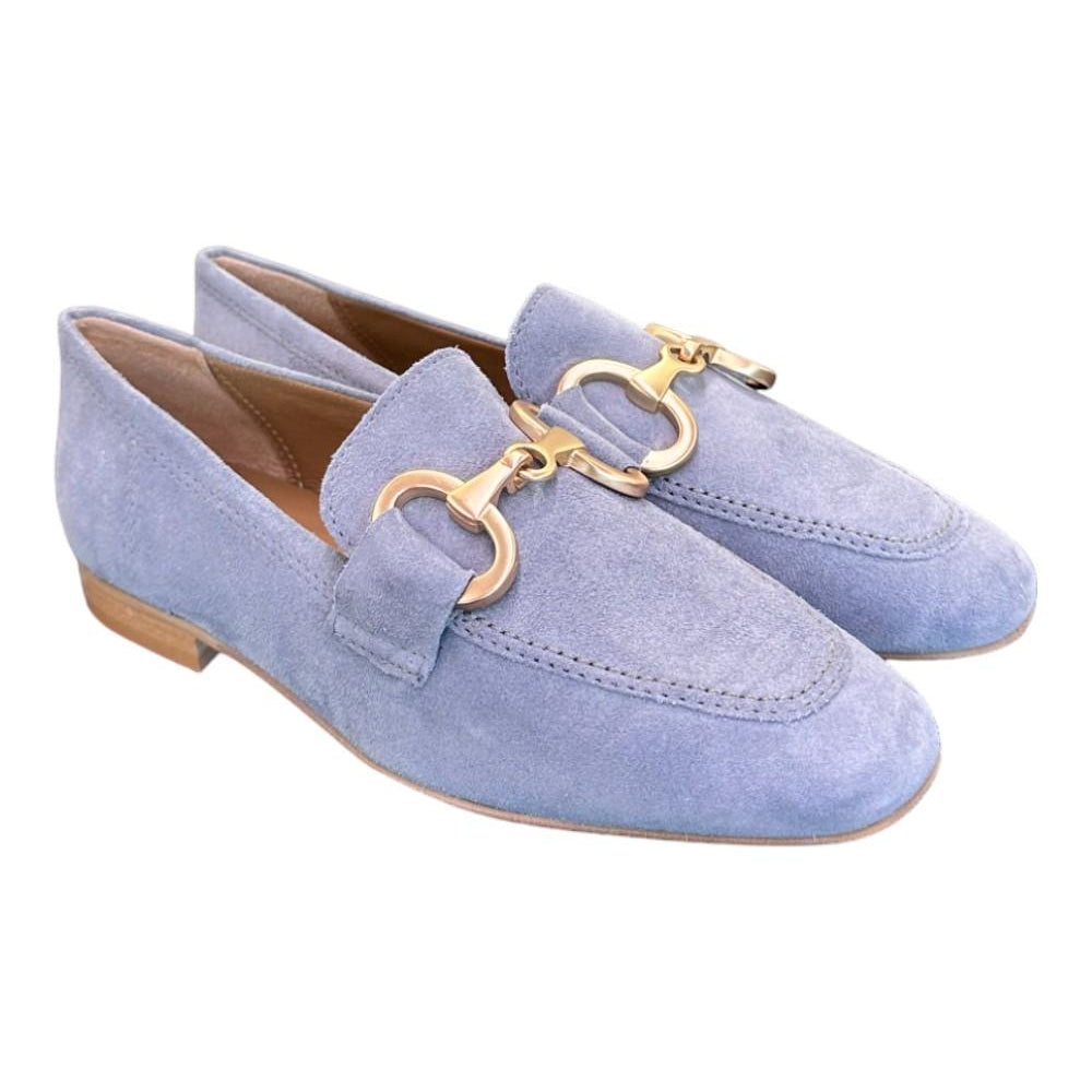 Mocassino suede cielo accessorio Francesco B. 
