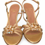 Sandalo gioiello oro tacco 70 Chantal<BR/> <BR/> 
