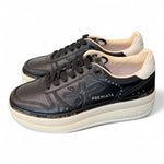 Sneaker donna Micol 7014 pelle nera 