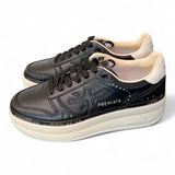 Sneaker donna Micol 7014 pelle nera 
