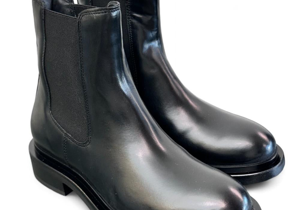 Beatles pelle nera suola Mjus<BR/> 