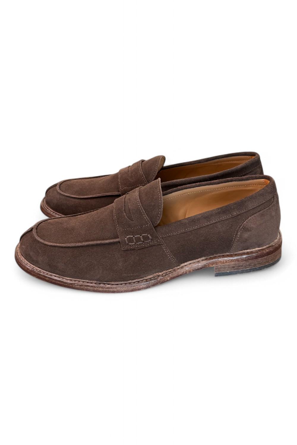 Mocassino suede testa di moro Franco Fedele<BR/> 