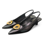 Slingback bottone nero Elisa Lanci 