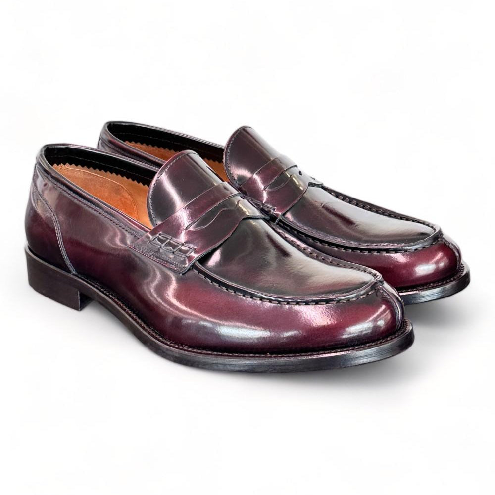 Mocassino spazzolato bordeaux Franco Fedele 