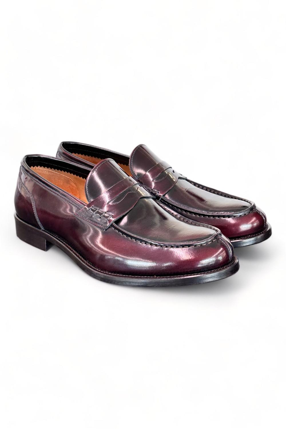 Mocassino spazzolato bordeaux Franco Fedele 