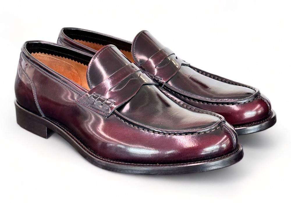 Mocassino spazzolato bordeaux Franco Fedele 