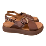 Sandalo incrocio cioccolato Z40 Inuovo<BR/> 