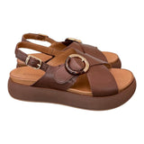 Sandalo incrocio cioccolato Z40 Inuovo<BR/> 