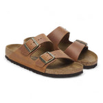 Ciabatta uomo Arizona 1028401 cognac oil leather Birkenstock 