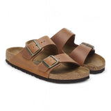 Ciabatta uomo Arizona 1028401 cognac oil leather Birkenstock 