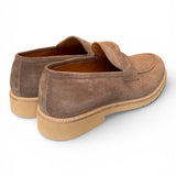 Mocassino camoscio taupe micro Exton 