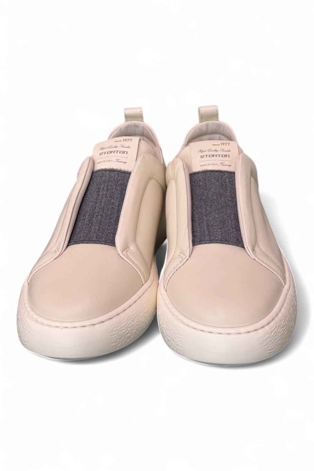 Sneaker slip on nappa panna Stokton 