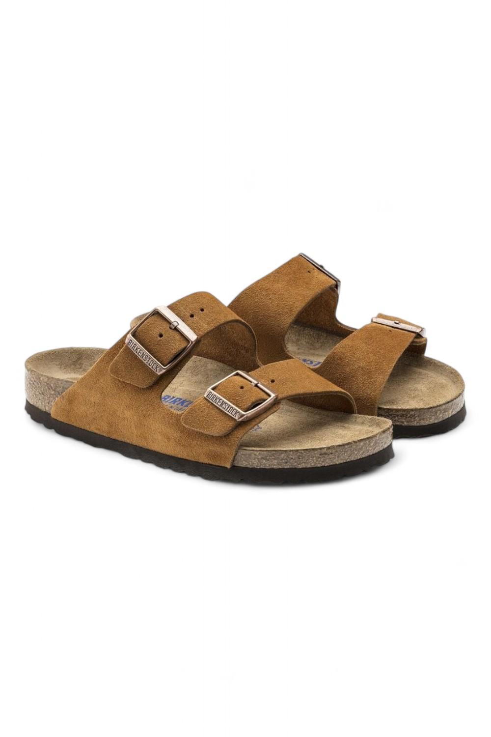 Ciabatta Birkenstock Arizona Suede Mink 1027162<BR/> 