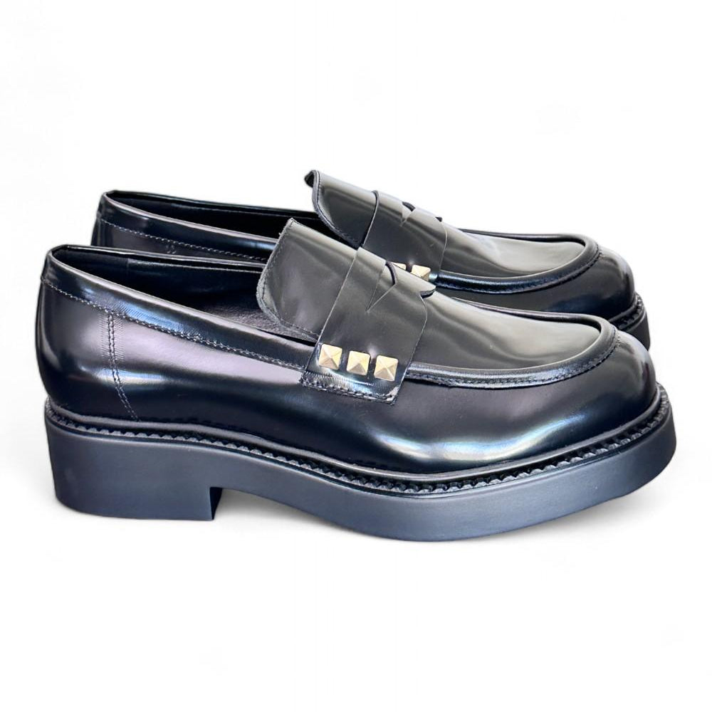 Mocassino donna Uma Parker borchiette nero 