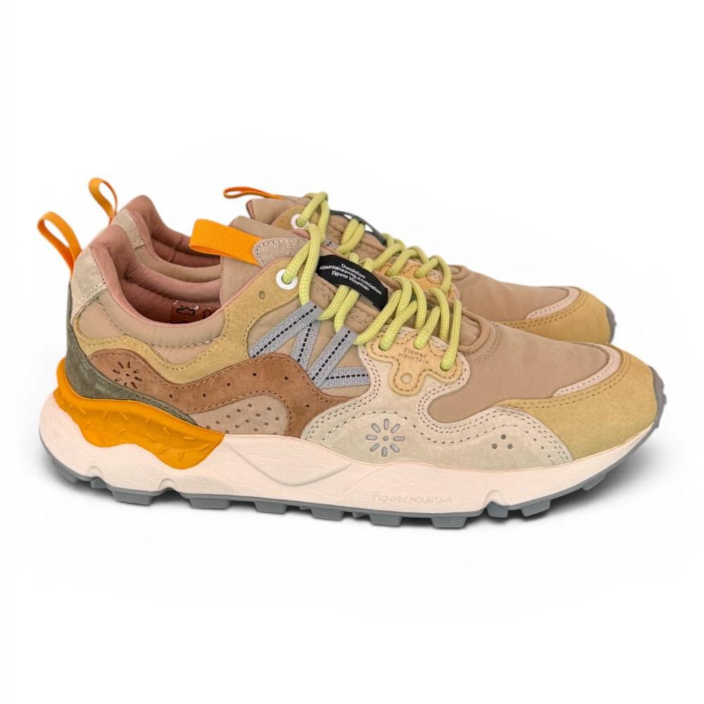 Sneaker uomo Yamano 3 1G15 beige yellow Flower Mountain 