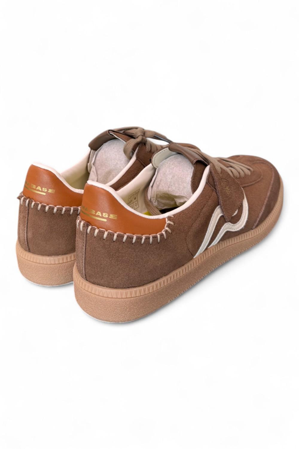 Sneaker uomo low suede cuoio Primabase <BR/> 