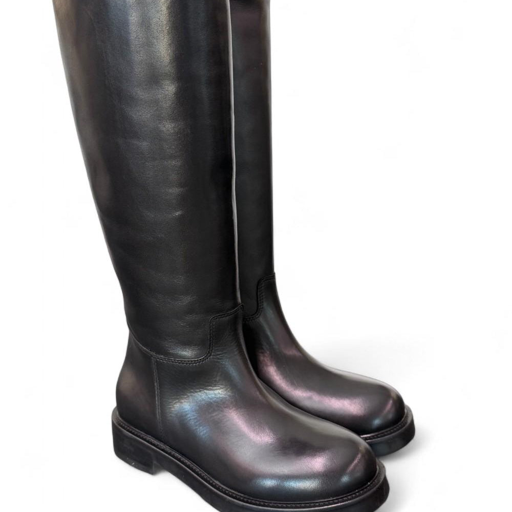 Stivale pompiere pelle nera Anima <BR/> 