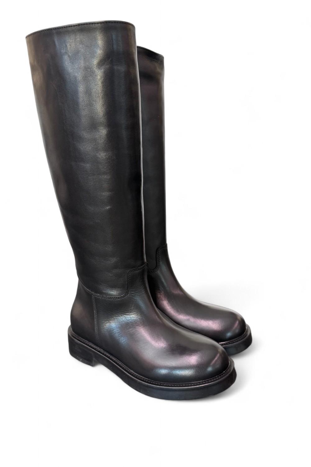 Stivale pompiere pelle nera Anima <BR/> 