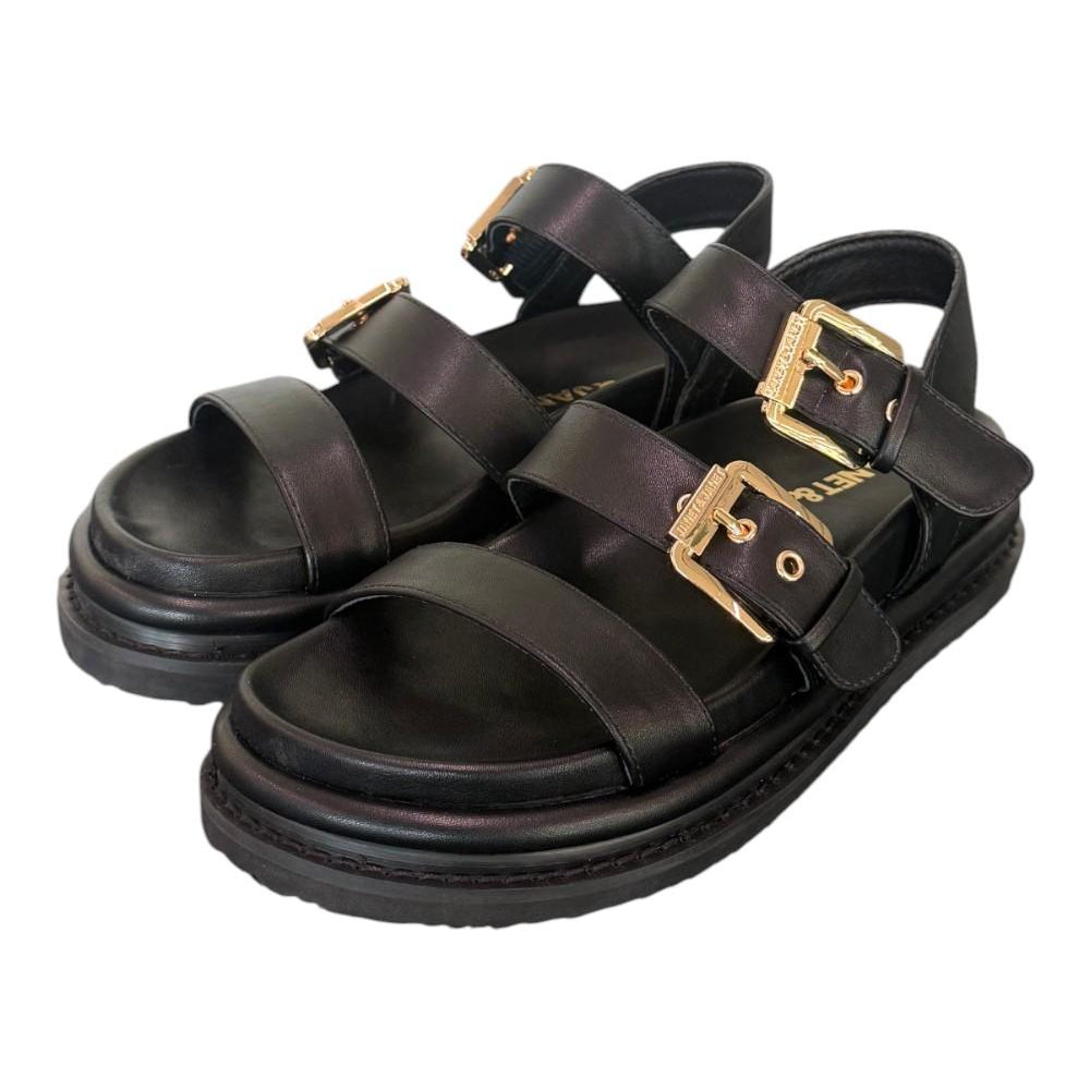 Sandalo platform nero Janet<BR/> <BR/> 