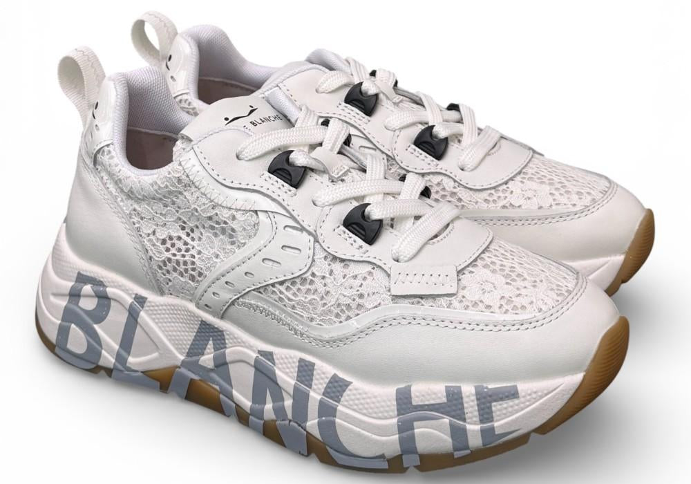 Sneaker donna Voile Blanche Club 105 bianca pizzo ON07 
