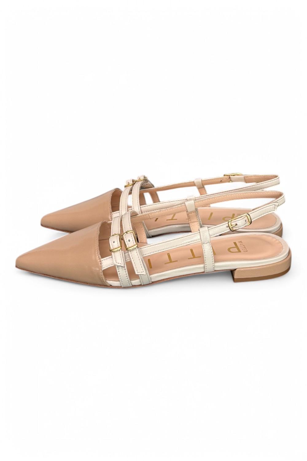 Slingback cintini beige latte Matteo Pitti 