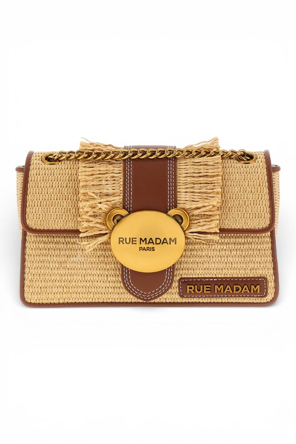 Baguette Teddy IT Straw beige brown rafia Rue Madam 