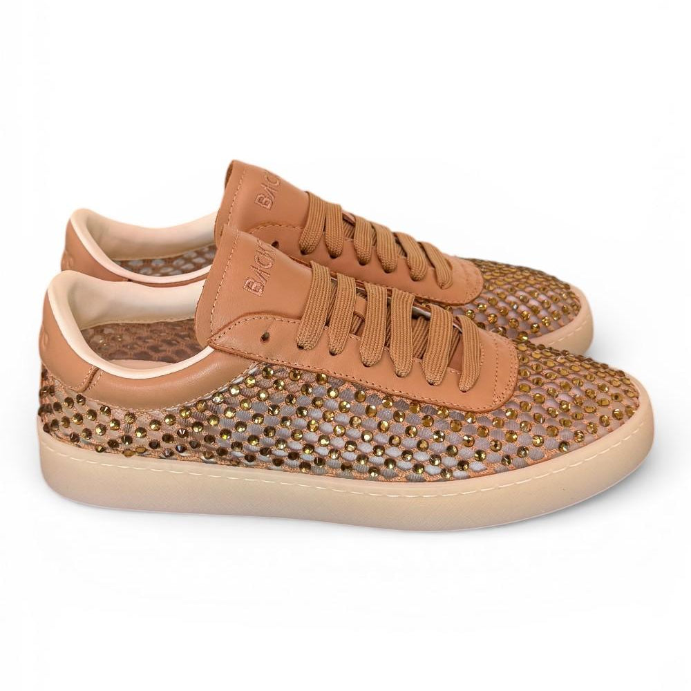 Sneaker smart strass brown Back70 