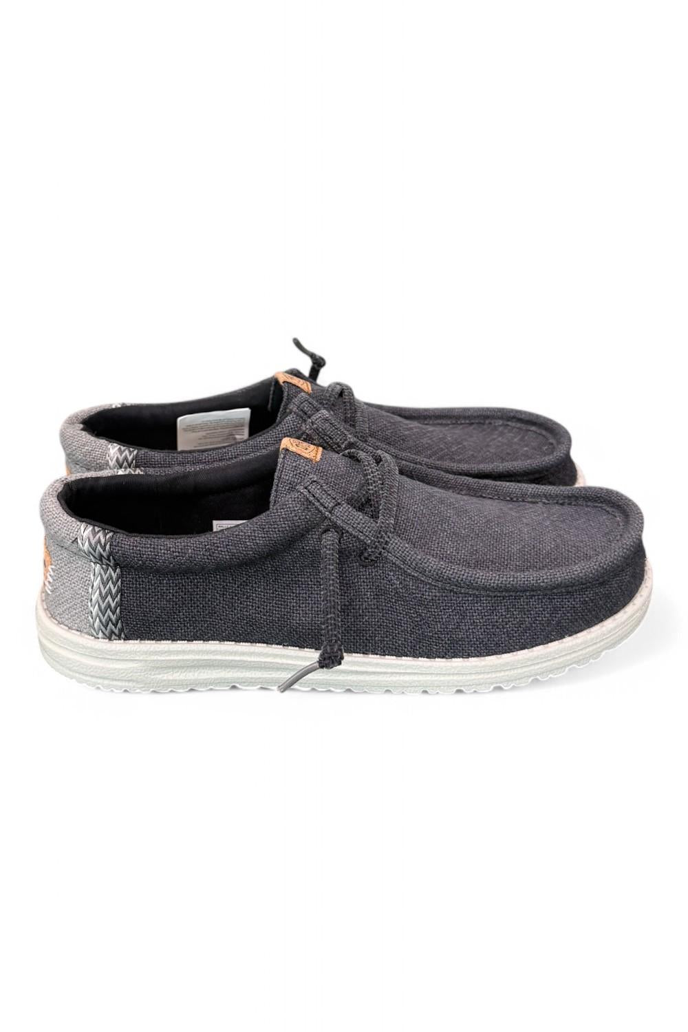 Sneaker uomo wally Juta grey black Hey Dude<BR/> 