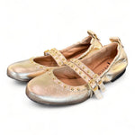 Ballerina cintini  pelle platino Dei Colli<BR/> 