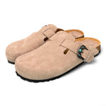 Sabot Taji by Lagoa in suede pietra 