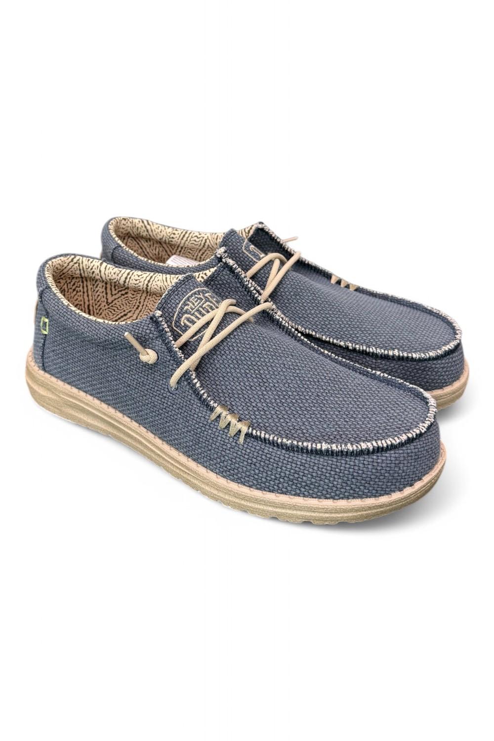 Sneaker uomo wally braided blu night Hey Dude 