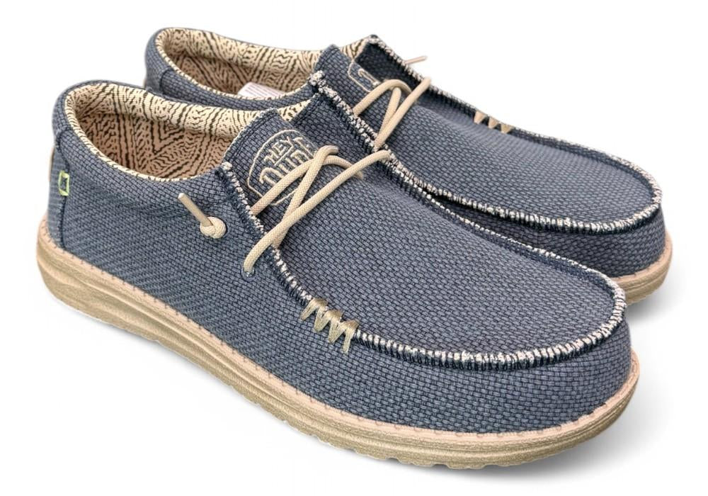 Sneaker uomo wally braided blu night Hey Dude 