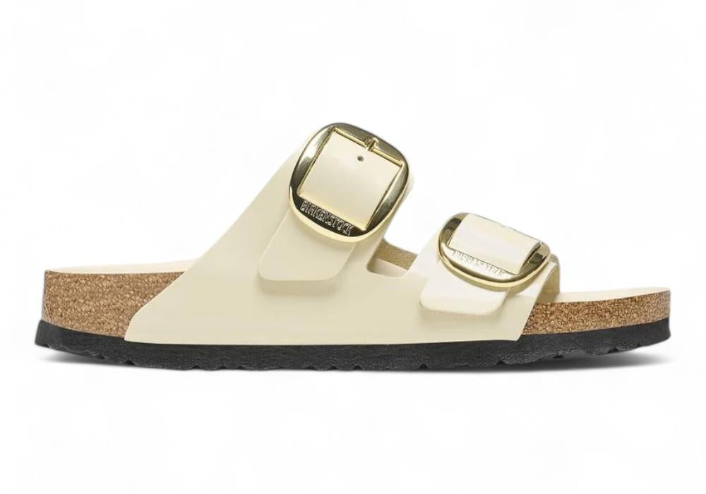 Ciabatta Arizona Big Buckle Shine Ecru  Birkenstock 1021476 