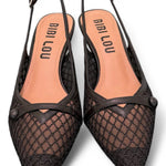 Slingback Bibi Lou rete nero tacco 