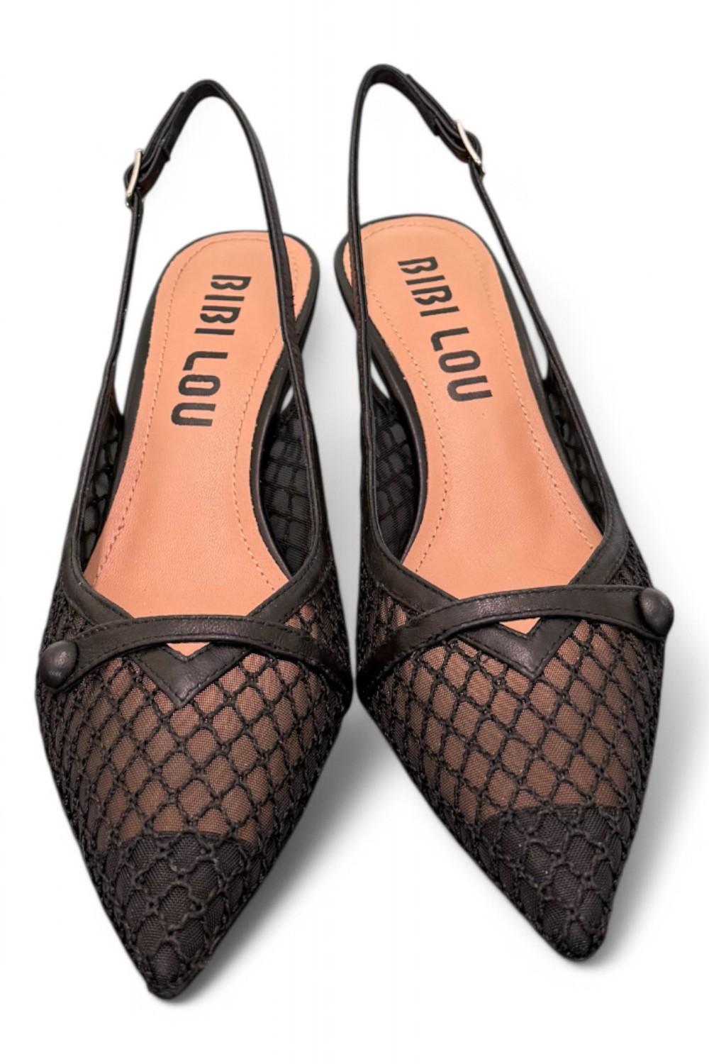 Slingback Bibi Lou rete nero tacco 