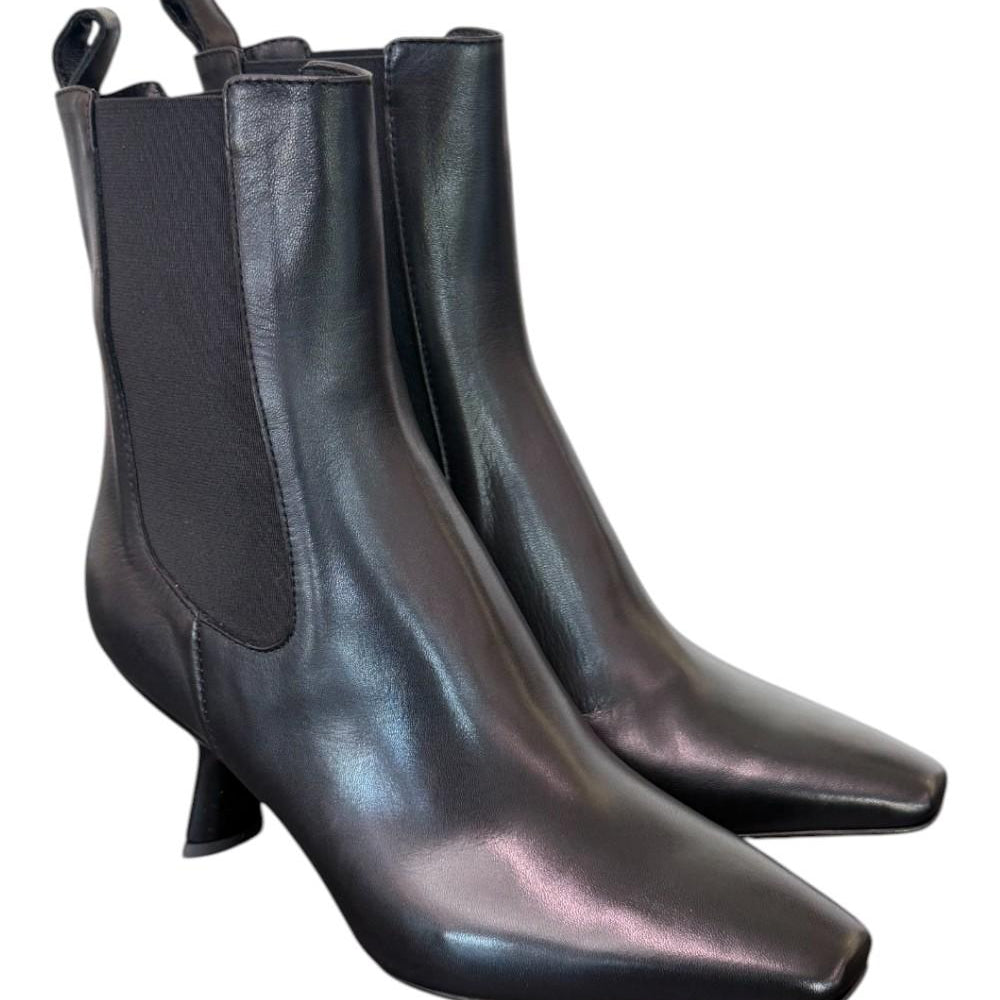 Stivaletto beatles T60 pelle nera Elisa Lanci<BR/> 
