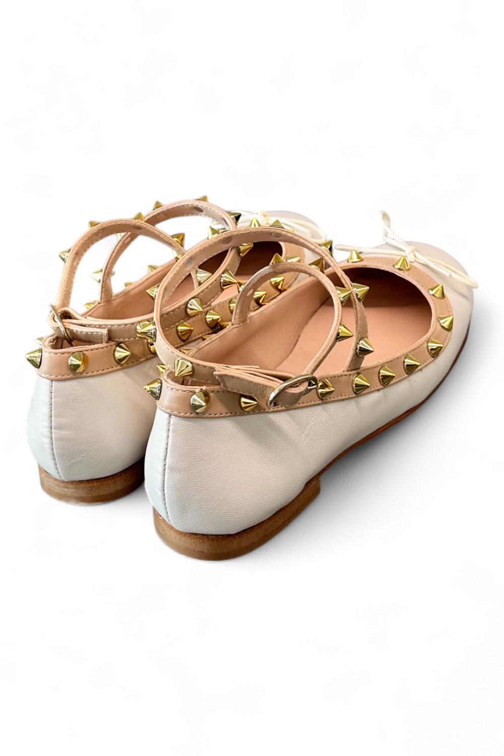 Ballerina cintini e borchie white The Icona 