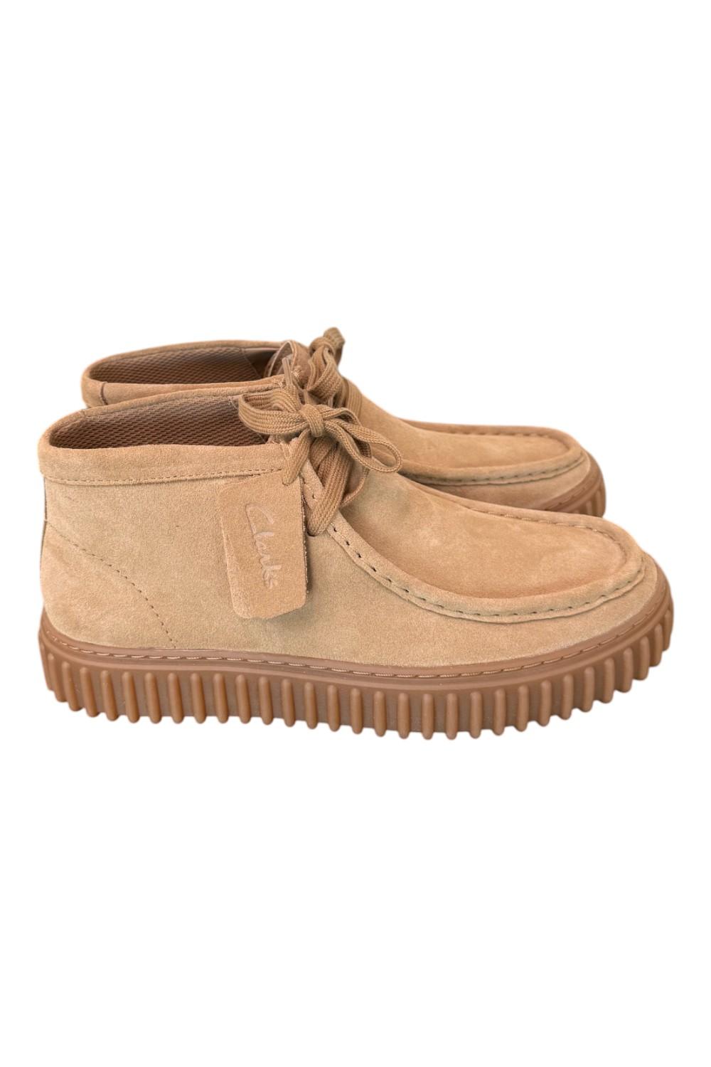 Polacco uomo Torhill Hi Dark sand suede Clarks<BR/> 