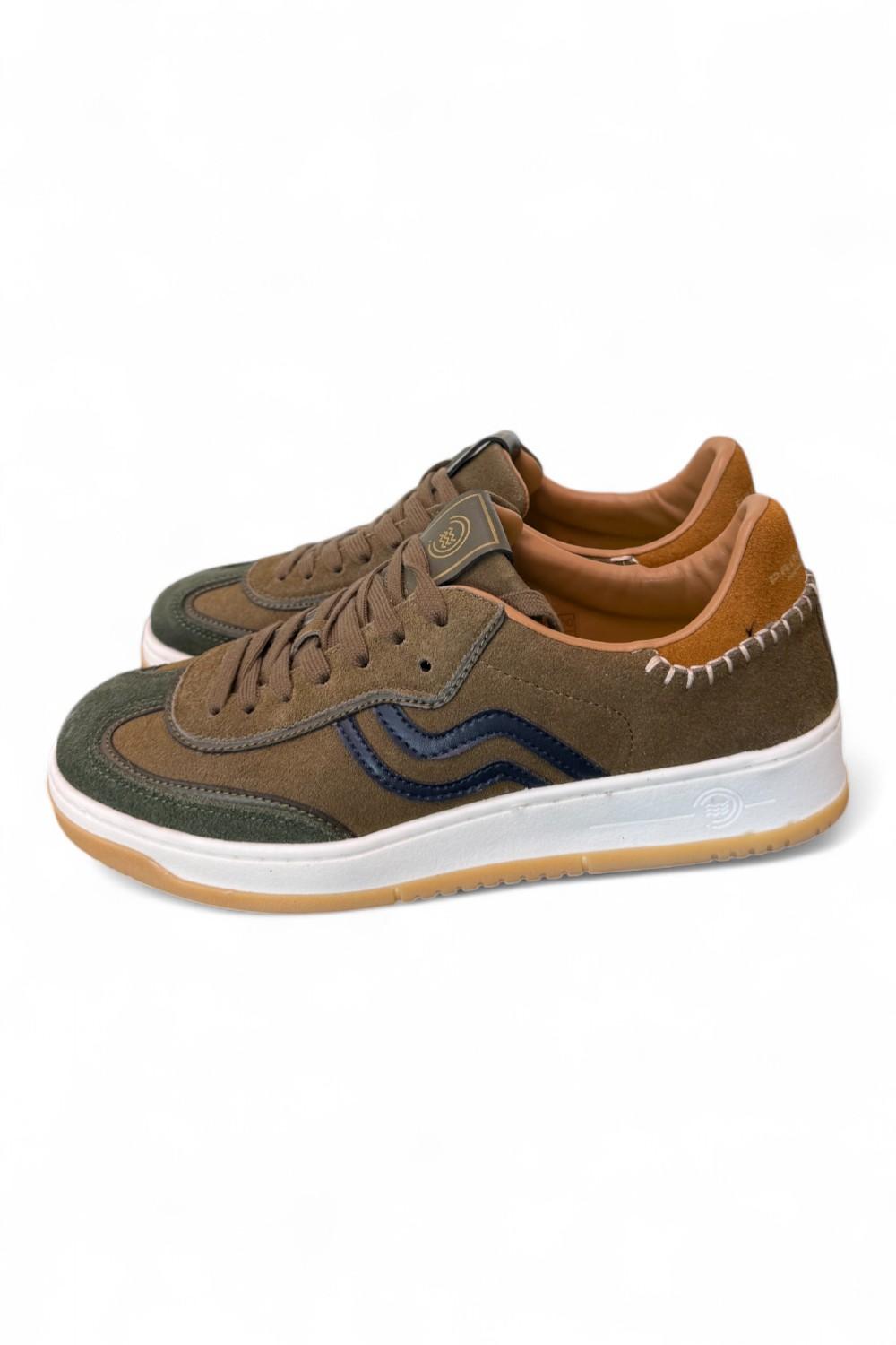 Sneaker uomo Hi suede verde Primabase <BR/> 