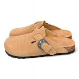 Sabot Tex ricami Taji by Lagoa suede nocciola 