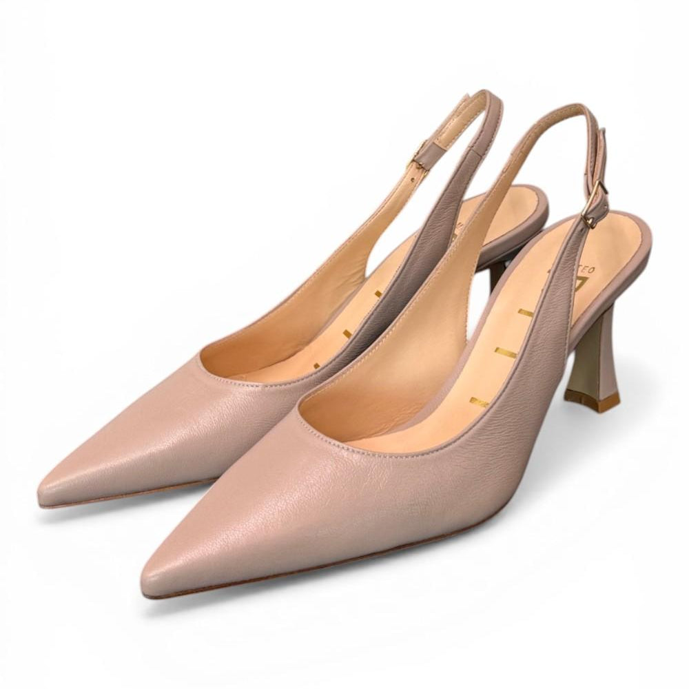 Slingback trasversale pelle taupe Matteo Pitti 