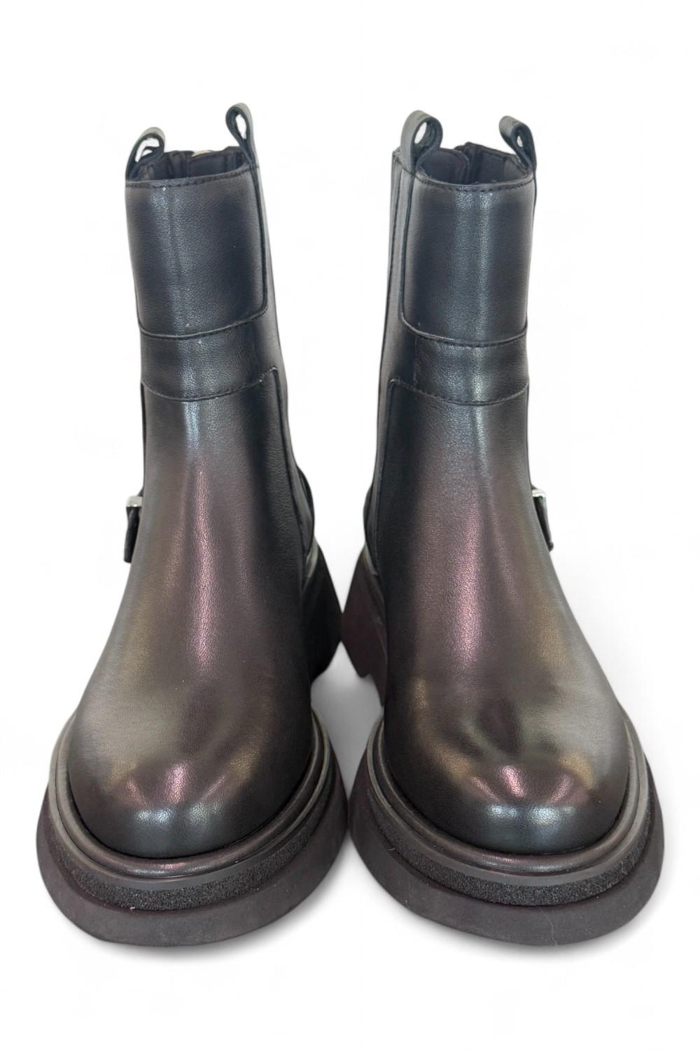 Stivaletto platform fibbia nero Bruno Premi 